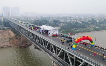 Cầu Thăng Long chính thức thông xe