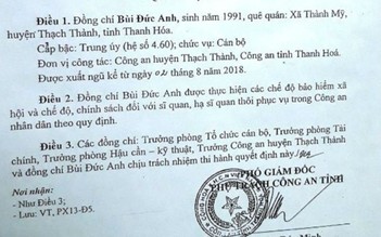 Vụ trung úy công an bị cho xuất ngũ: Do cán bộ thẩm tra mắc sai phạm