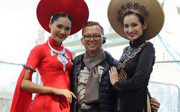 Hoa hậu Hương Giang, Trúc Diễm trình diễn áo dài tại London Bridge