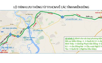 Sơ đồ lộ trình lưu thông từ TP.HCM đi các tỉnh dịp Tết Nguyên đán