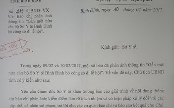 Yêu cầu Sở Y tế Bình Định giải trình khẩn vụ 'bỏ công sở đi lễ hội'