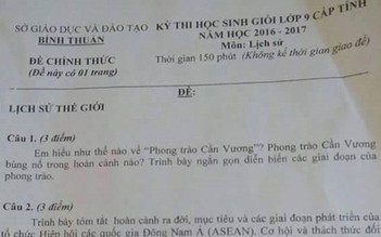 Đề thi sai do làm ẩu