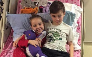 Anh trai 7 tuổi hiến tủy cứu em gái 5 tuổi