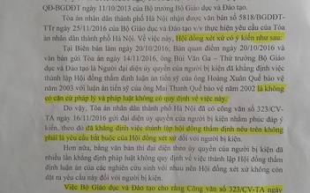 Bộ GD-ĐT thua kiện vụ thu hồi bằng tiến sĩ