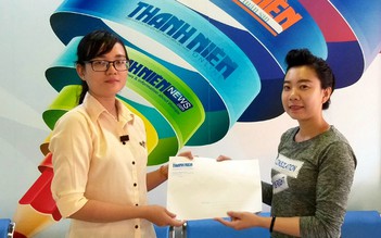 Trao tiền giúp em Nguyễn Bảo Thuận Kiều