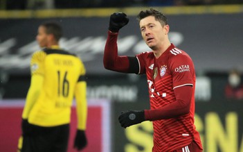 Lewandowski lập cú đúp giúp 'Hùm xám' đánh bại Dortmund trong trận derby nước Đức