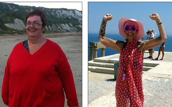 Một phụ nữ Anh giảm gần 130 kg trong 2 năm