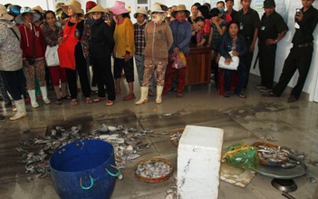 Buôn bán ế ẩm, tiểu thương đổ hải sản thối tại phòng quản lý chợ Tam Kỳ