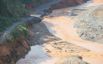 Cận cảnh tan hoang sau sự cố vỡ ống dẫn dòng thủy điện Sông Bung 2