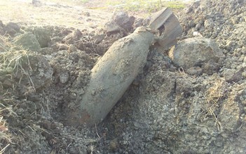 Phát hiện quả bom dài 1 m tại Thanh Hóa