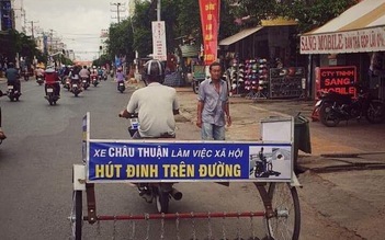 Cư dân mạng quan tâm: Thả tim cho thanh niên chạy xe hút đinh tự chế