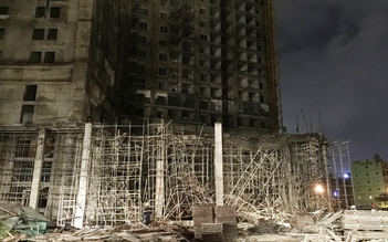 Đình chỉ công trình tổ hợp 33 tầng bị sập giàn khiến 6 người bị thương
