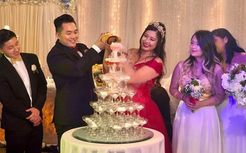 NSND Hồng Vân vắng mặt trong tiệc cưới tại Mỹ của con gái