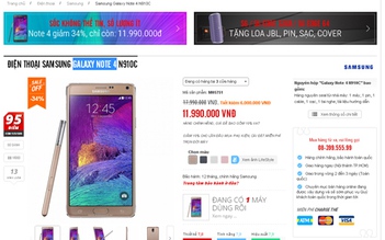 Galaxy Note 4 bất ngờ tụt giá còn dưới 12 triệu đồng