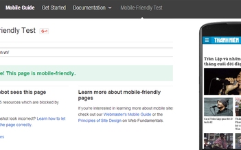 Google ưu tiên web thân thiện di động