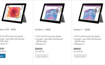Microsoft ngưng sản xuất máy tính bảng Surface 3