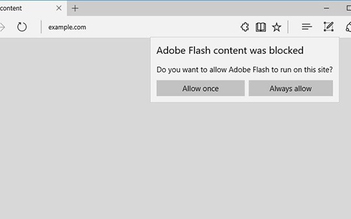 Trình duyệt Microsoft Edge bắt đầu chặn hiển thị Flash