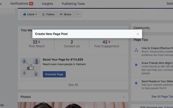 Fanpage trên Facebook tại Việt Nam gặp lỗi không thể chia sẻ bài viết mới
