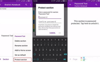 OneNote cho Android hỗ trợ mở khóa bằng vân tay