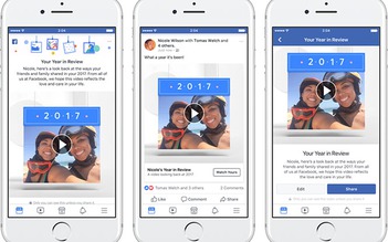 Facebook mở tính năng nhìn lại năm 2017