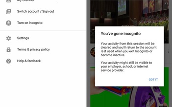 Ứng dụng YouTube sắp sớm có chế độ xem ẩn danh