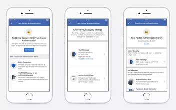 Facebook cho phép xác thực hai yếu tố không cần số điện thoại