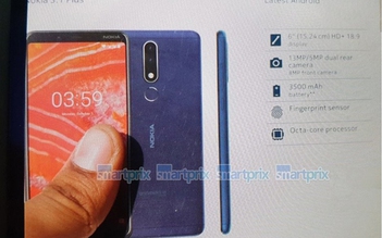 Nokia 3.1 Plus sắp ra mắt với màn hình 6 inch, camera kép phía sau