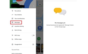 Messages đến với Google Maps