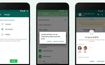 WhatsApp có tùy chọn ngăn người khác thêm bạn vào nhóm