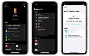 Ứng dụng Apple Support cập nhật giao diện tối