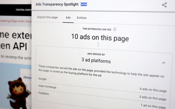 Google hiển thị chi tiết quảng cáo theo dõi dữ liệu cá nhân