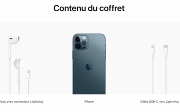 iPhone 12 bán tại Pháp có kèm theo tai nghe