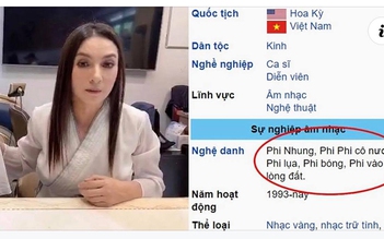 Ca sĩ Phi Nhung bị thêm nghệ danh 'khó hiểu' trên Wikipedia