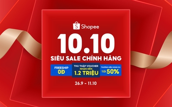 Shoppe đẩy mạnh lễ hội mua sắm hàng chính hãng 10.10