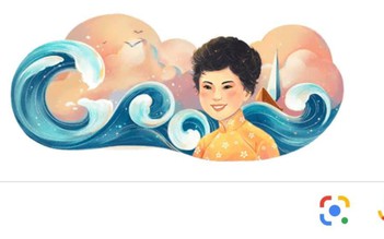 Hình ảnh cố thi sĩ Xuân Quỳnh trên Google Doodle do hai bạn trẻ Việt thiết kế