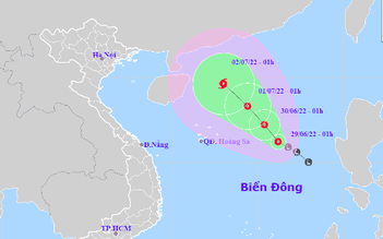 Tin tức thời tiết hôm nay 29.6.2022: Áp thấp nhiệt đới gió giật cấp 8 trên Biển Đông