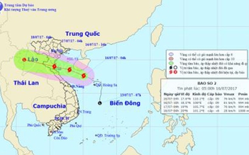Bão số 2 giật cấp 10 - 11 khi đổ bộ các tỉnh Thanh Hoá đến Hà Tĩnh