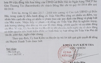 Bạc Liêu: Đề nghị kỷ luật Bí thư xã chiếm đoạt tiền hoa hồng ngân hàng