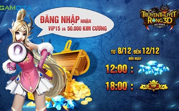 Truyền Thuyết Rồng 3D Alpha Test, lì xì mỗi game thủ 50.000 kim cương