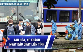 Bản tin tình hình Covid-19 hôm nay 13.10: Tàu hỏa, xe khách chạy lại trong trạng thái thích ứng an toàn