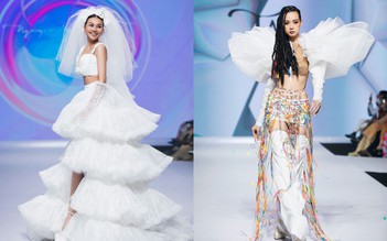 Siêu mẫu Thanh Hằng đọ sắc cùng Hoa hậu Bảo Ngọc trên sàn catwalk