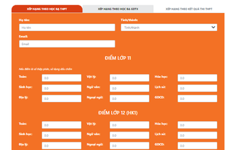 Trang tra cứu xếp hạng giúp sĩ tử tự đánh giá năng lực, tham khảo chọn trường
