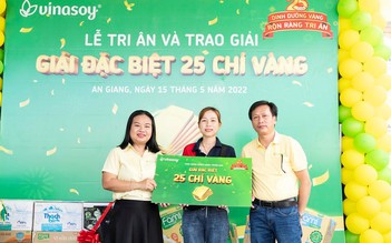 Vinasoy trao giải đặc biệt Dinh dưỡng vàng trị giá 25 chỉ vàng cho khách hàng