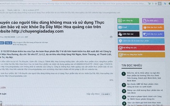 Khuyến cáo việc mua, sử dụng thực phẩm dạ dày Mộc Hoa trên website http://chuyengiadaday.com