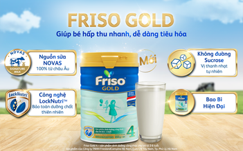Bé tiêu hóa khỏe nhờ Friso Gold mới với nguồn sữa NOVAS chuẩn châu Âu
