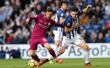 Đánh bại West Brom, Man City duy trì cách biệt 5 điểm với M.U