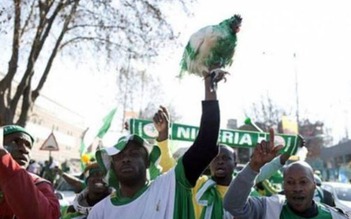 Xôn xao vụ CĐV Nigeria mang gà vào sân để cầu may