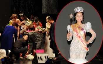 Tân Hoa hậu Việt Nam Thế giới ngất xỉu trên sân khấu lúc đăng quang
