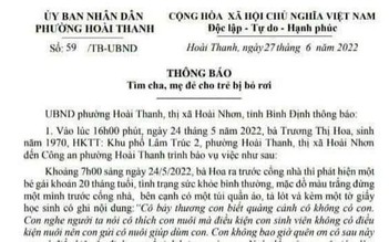 Sinh viên 'gửi' con trước nhà người khác nhờ nuôi, 'chờ có điều kiện về nhận lại'