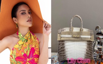 'Ngọc nữ bolero' Lily Chen khoe túi Hermes 7 tỉ đồng